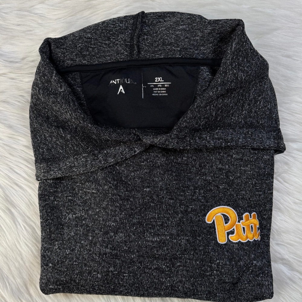 Antigua University of Pittsburgh Long Sleeve Pullover Hoodie